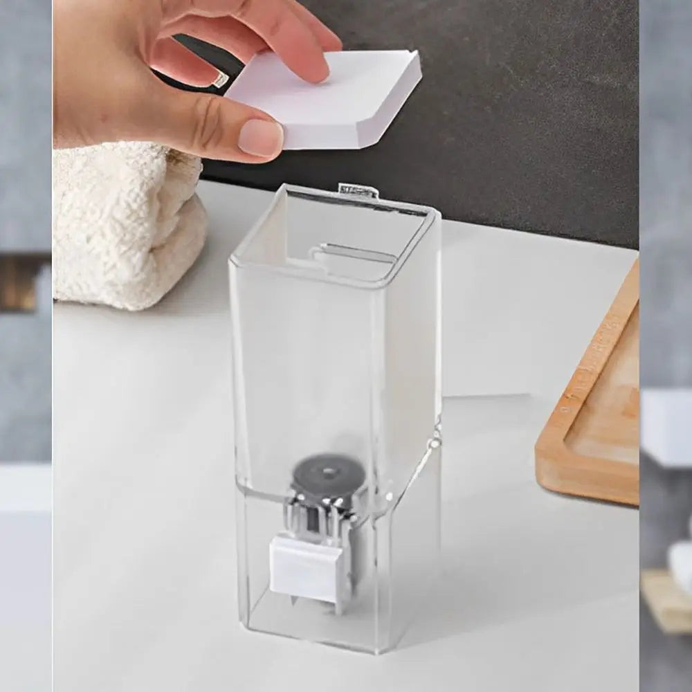 Bathroom Non-punching Manual Press Soap Dispenser Wall Hanging Traceless Paste Disinfectant Bottle Transparent Soap Dispenser