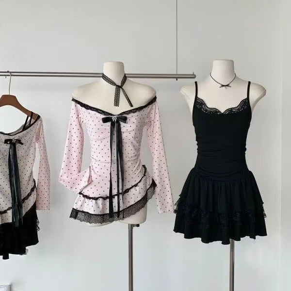 Elegant Two Piece T shirt Set Women Korean Short Sleeve Tees Striped Print Casual New Daily Fashion Outfits Outfits 2026 Sexy