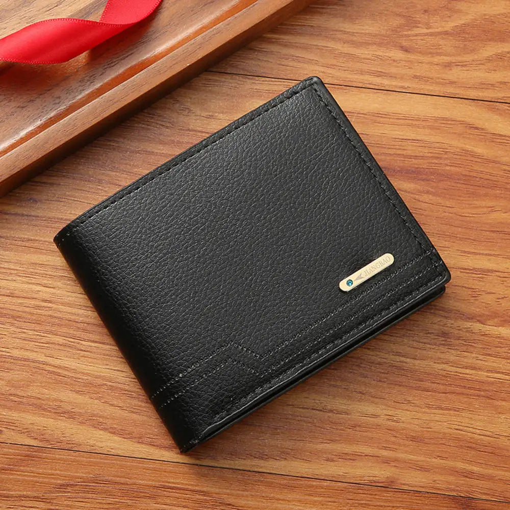 Vintage PU Leather Mens Wallets Solid Sample Style Zipper&Hasp Purse Card Holders Famous Brand High Quality Male Wallet