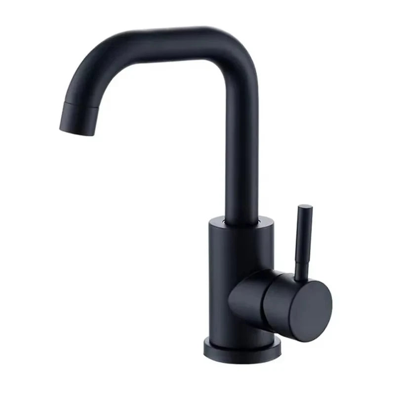 304 stainless steel bathroom basin faucet hot and cold wash mixer faucet 360 rotating sink faucet bathroom single handle faucet