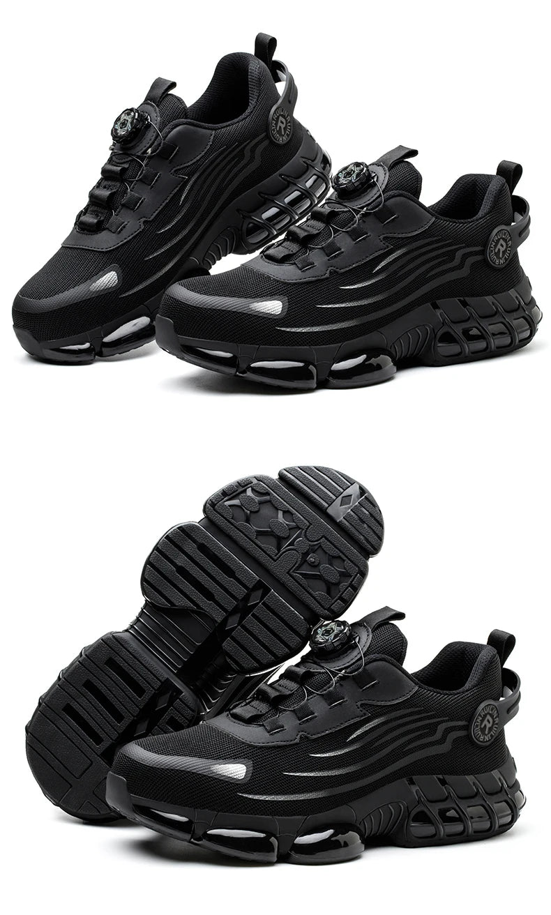Indestructible Steel Toe Protective Safety Shoes Slip Resistant Abrasion Resistant Work Shoes Men Tough Comfortable Sneaker ﻿