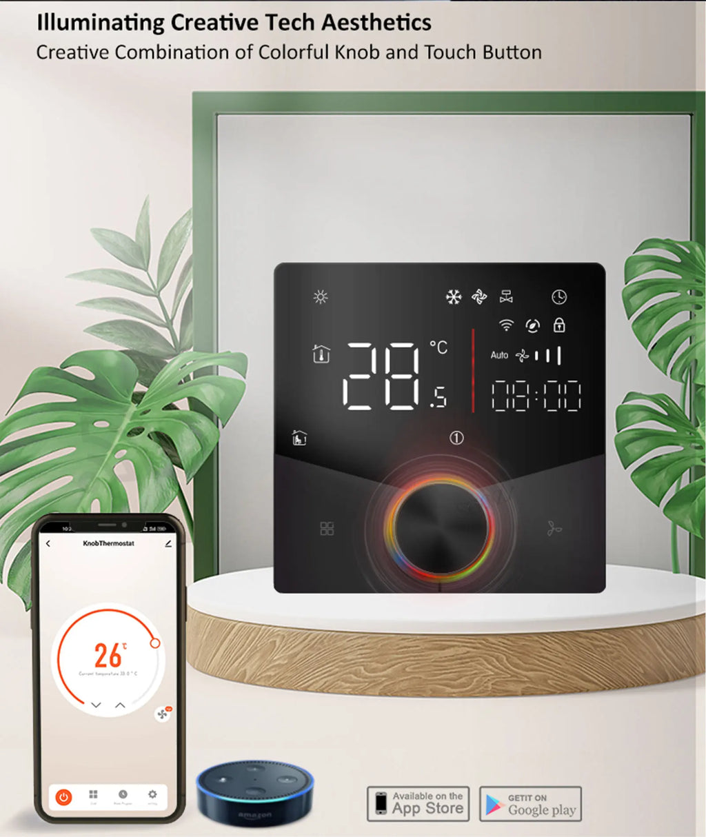 EU 24V 220V WIFI Smart Air Conditioner Thermostat Temperature Controller for Cooling Heating Programable Thermostatic Valve