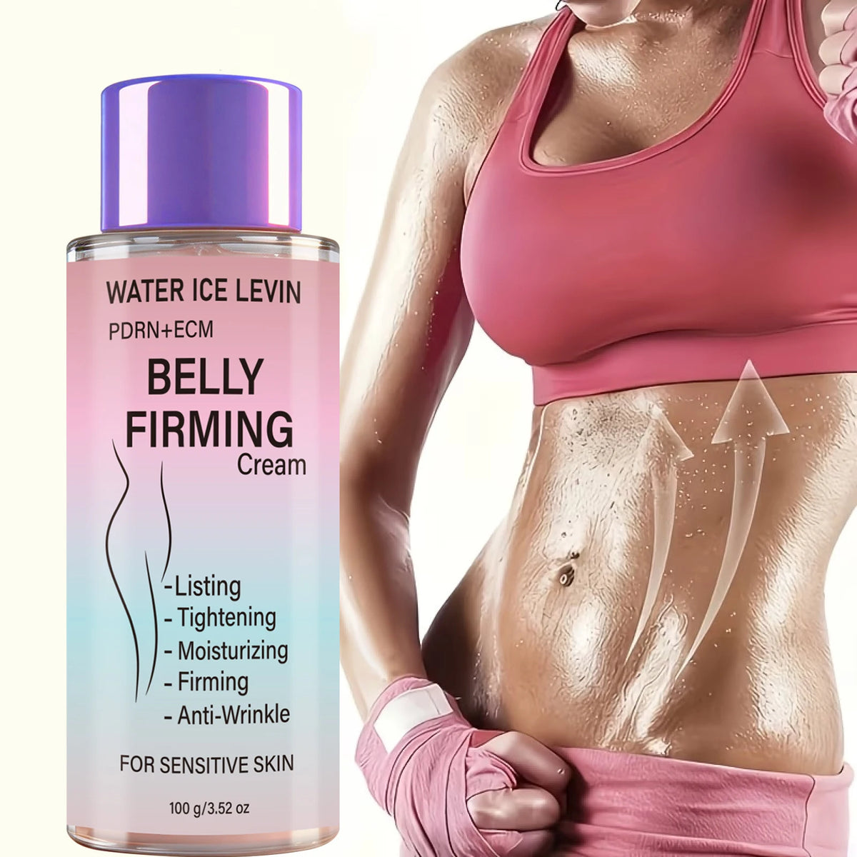 PDRN ECM Belly Firming Cream for Sensitive Skin, Collagen Hydrating Tightening Anti-Wrinkle Abdominal Care