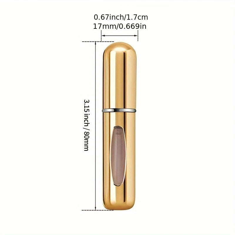 5 5ml Refillable Perfume Bottles, Mini Perfume Spray Bottles, Refillable Perfume Spray Scent Pump Containers, Portable Empty Perfume Spray Bottles Suitable for Women and Men for Travel