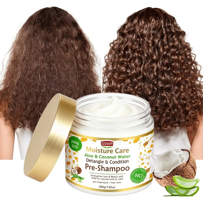 GSWP pre-shampoo Big-capacity, designed to detangle and smooth hair before washing. Ideal for dry, damaged hair.200/400g