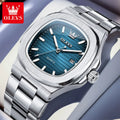 OLEVS Men Watch 3696 Fashion Trend Original Watch Luxury Square Calendar Waterproof Luminous Simple Business Men Quartz Watch