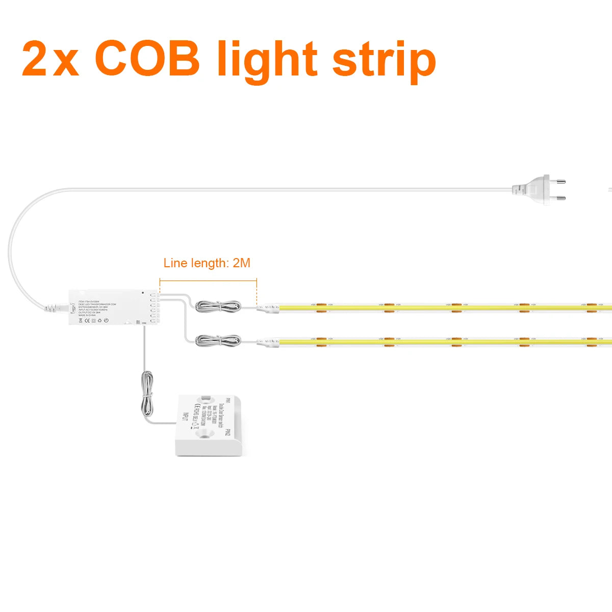 Smart Door Proximity Sensor Control LED Under Cabinet Lights 12V COB LED Strip Showcase Wardrobe Lamp Backlight For Room Kitchen