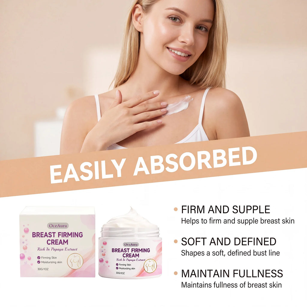 Papaya Extract Chest Care Cream Moisturizes Elastic Skin, Improves Sagging Chest Shape, Daily Chest SPA Massage Nourishing Cream