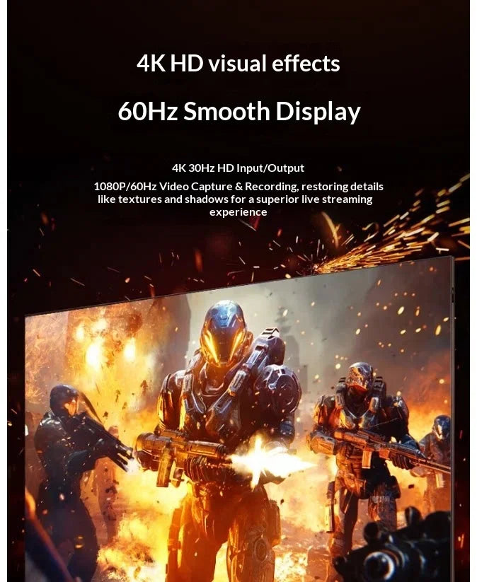 UGREEN CM630 15390 4K 60Hz HDMI Video Capture Card 1080P 60fps USB C Recording Loop Out with Mic Headset