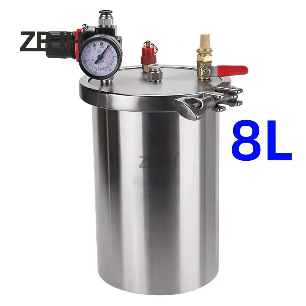 8L Stainless Steel Pneumatic Pressure storage pot Clip Frame Type