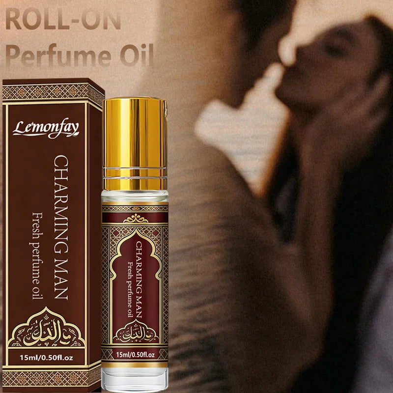 Lemonfay Charming Man Fresh Perfume Oil | Arabian Style Masculine Scent | Long-Lasting Portable Roll-On Fragrance For Men 15ml