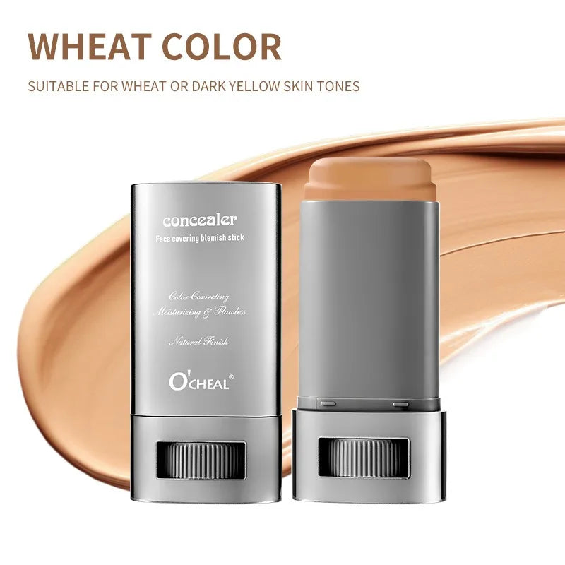 Matte Foundation Cream Stick Boosted Skin Tint Silky Texture Moisturizing Lasting Coverage Concealer Base Even Skin Tone Makeup