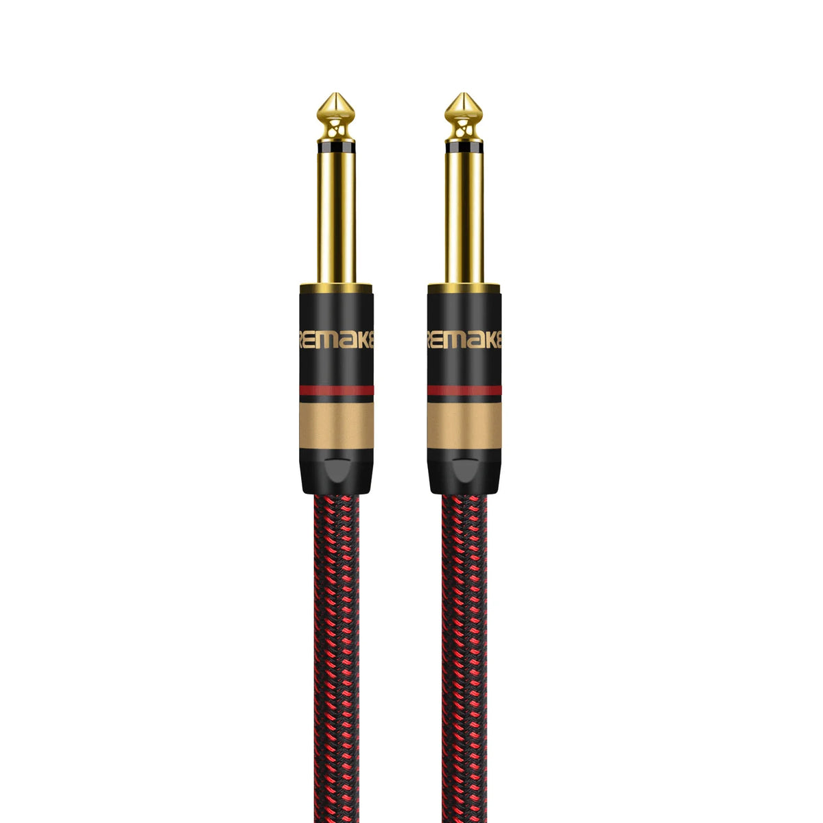 DREMAKE Premium 6.5mm to 6.5mm Guitar Audio Cable Mono 6.35mm Quarter Inch Male to Male Instrument Patch Cord for Bass E-Piano