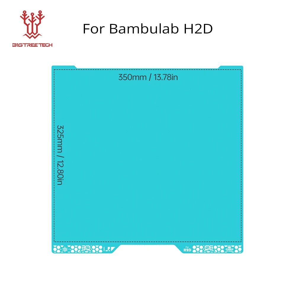 BIQU Panda Build Plate CryoGrip Pro Coating No Clog Spring Steel Double-sided for BambuLab Voron Kobra Adventurer 5M 3D Printer