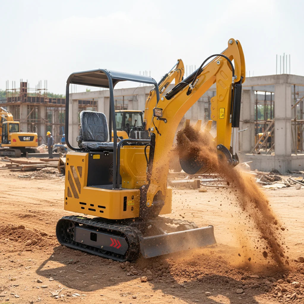 1.5 Ton Hydraulic Mini Wheel Excavator Kubota Digger Small Agricultural Equipment