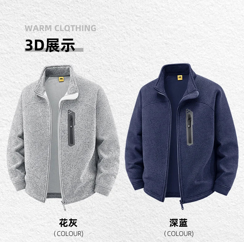 Jacket Mens M-4XL 5XL Autumn Winter New Fleece Thickening Mens Jackets High Quality Men's Casual Coats Keep Warm Jacket 26611