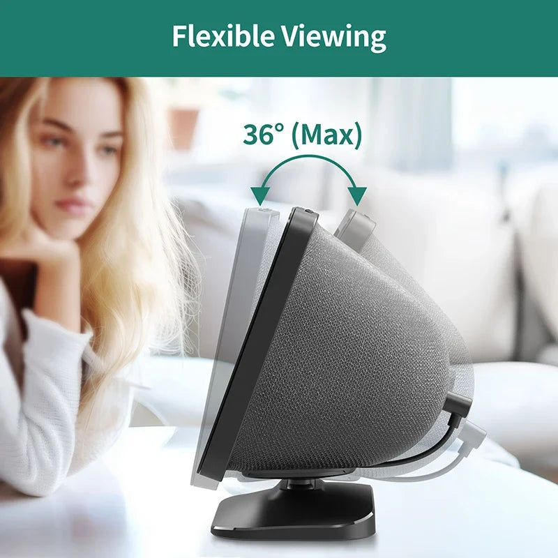 LINGYOU Charging Stand for Echo Show 8 3rd Gen - Adjustable Holder with Charging Ports (USB-C/A) for Charge Cellphones &  Earbud