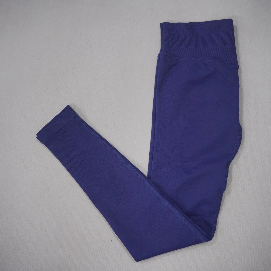 DF-LOGO Women Seamless High Waist Yoga Leggings Butt Lifting Push Up Compression Pants Tummy Control Anti-Squat Quick Dry for