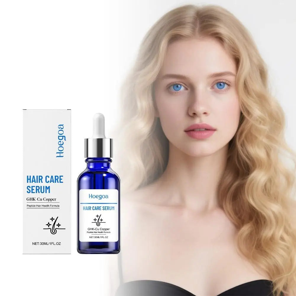 30ML Copper Peptide Hair Care Serum,For All Scalp Types Hair Strengthening Volumizing Nourishing Thicker Fuller Hair Essence