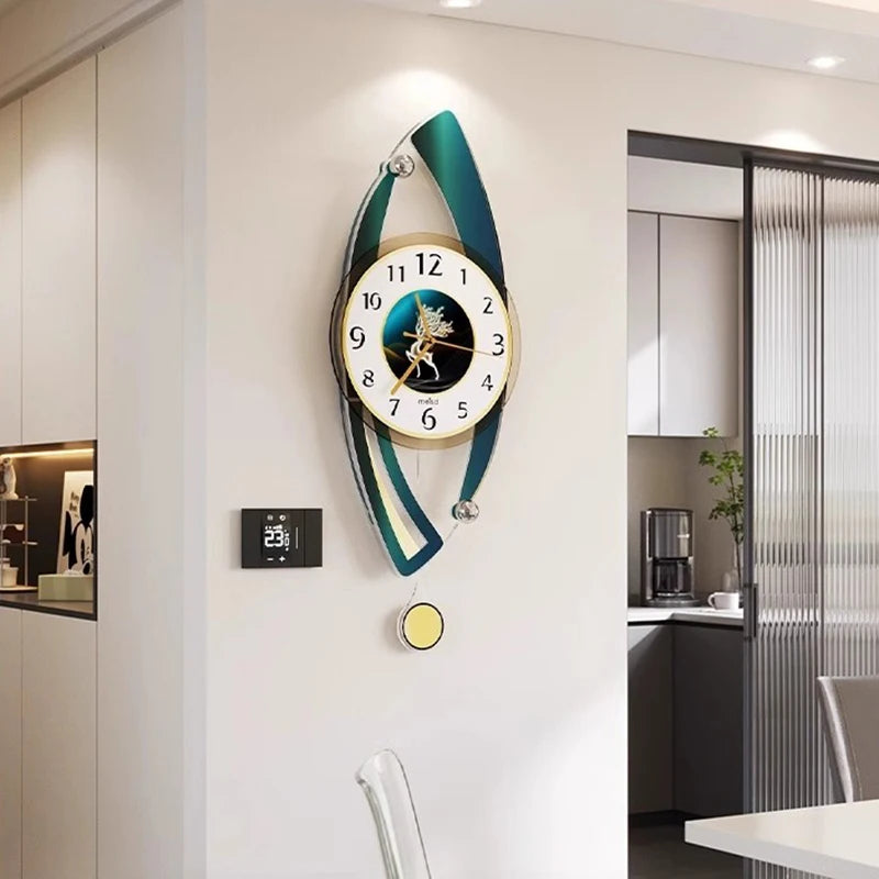 Interior Korean Wall Clocks Aesthetic Bedrooms Creative Minimalist Wall Watch Restaurant Digital Reloj De Pared Home Design