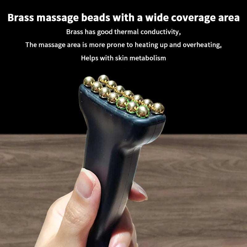 Reduce Puffiness Massager Face Lifting And Tightening Traditional Brass Meridian Brush Skin Scraping Eye Body Spa Facial Beauty