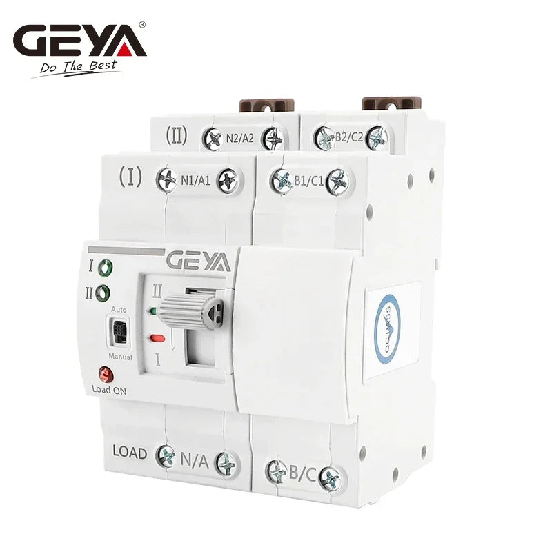 GEYA G2R ATS 110V 220V PC Dual Power Automatic Transfer Switch 25A 40A 63A  Household Power Transfer Switch 50/60Hz