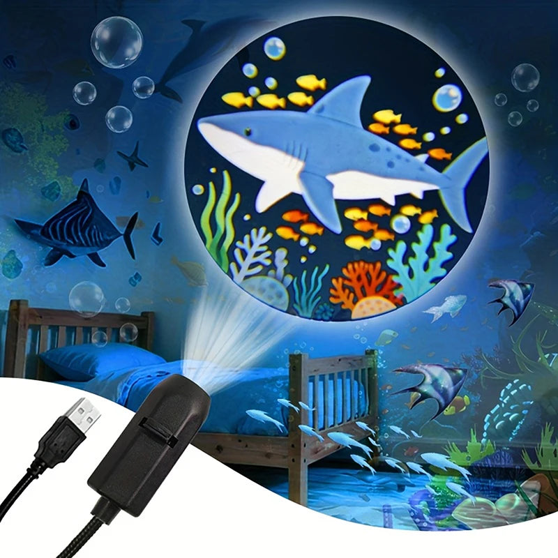 LED Projection Light USB LED Projector LED USB Ocean Life LED Projection Lamp LED Projector With 10 Patterns