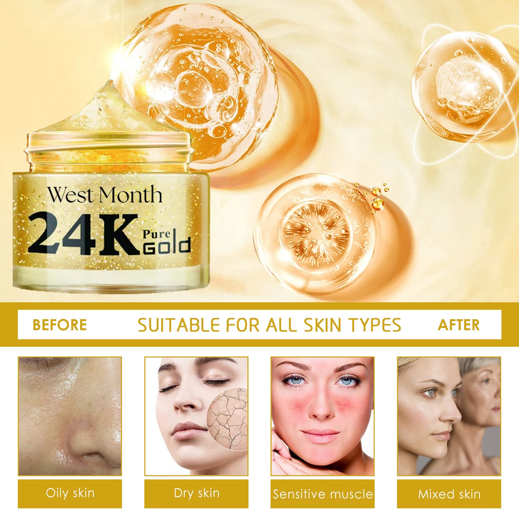 24k Collagen Cream - Reduces Fine Lines, Brightens Skin, Firms, and Anti-Wrinkle Cream