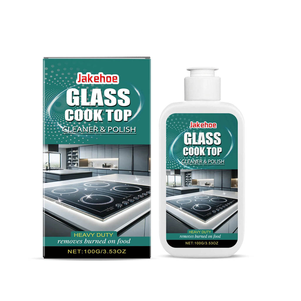 Glass Cooktop Cleaner Polish Ceramic Induction Stovetop Cleaning Burnt Food Remove Household Kitchen Glass Surface Stove Cleaner