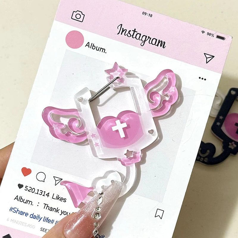 Fashionable Korean Bag Charm with Carabiner Clip; Hand Tent Decoration Accessory for backpacks