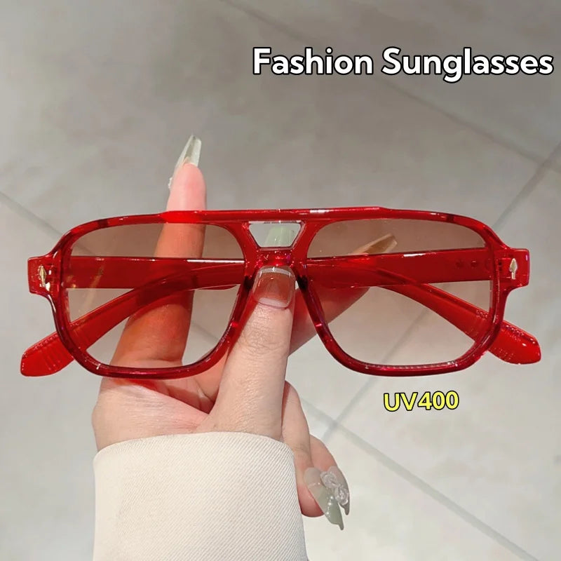 New HD Ultra Light Small Arrowhead Fashion Sunglasses UV400 Retro UV Protection Driving Street Shooting Riding Shades Eyeglasses