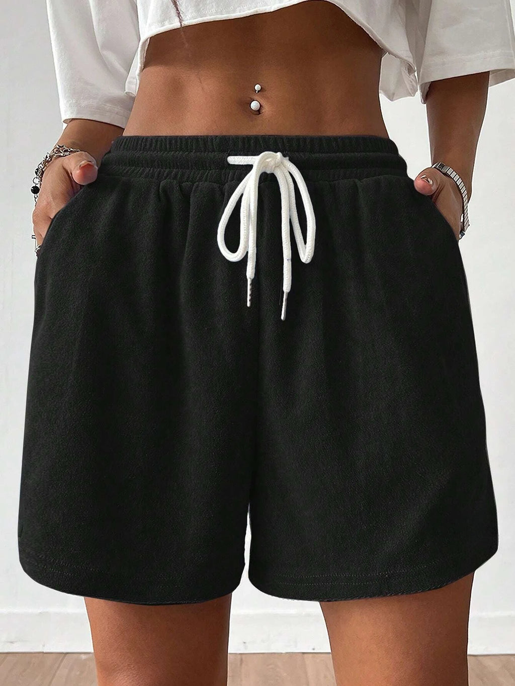 Summer Loose Women comfortable Casual Shorts Fashion Drawstring Athletic Shorts Sweatpants Sport Jogging Beach Pant Oversized