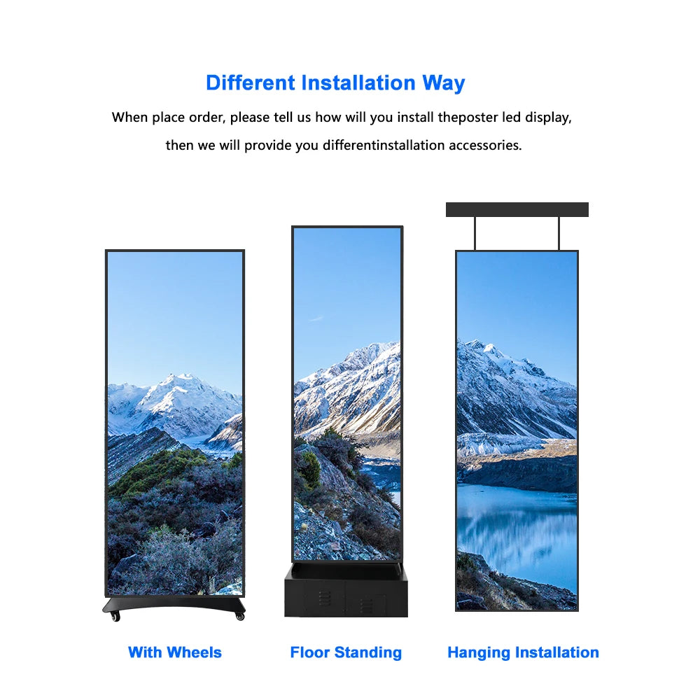 High Visibility Commercial Smart Video Poster Display Foldable Poster Display