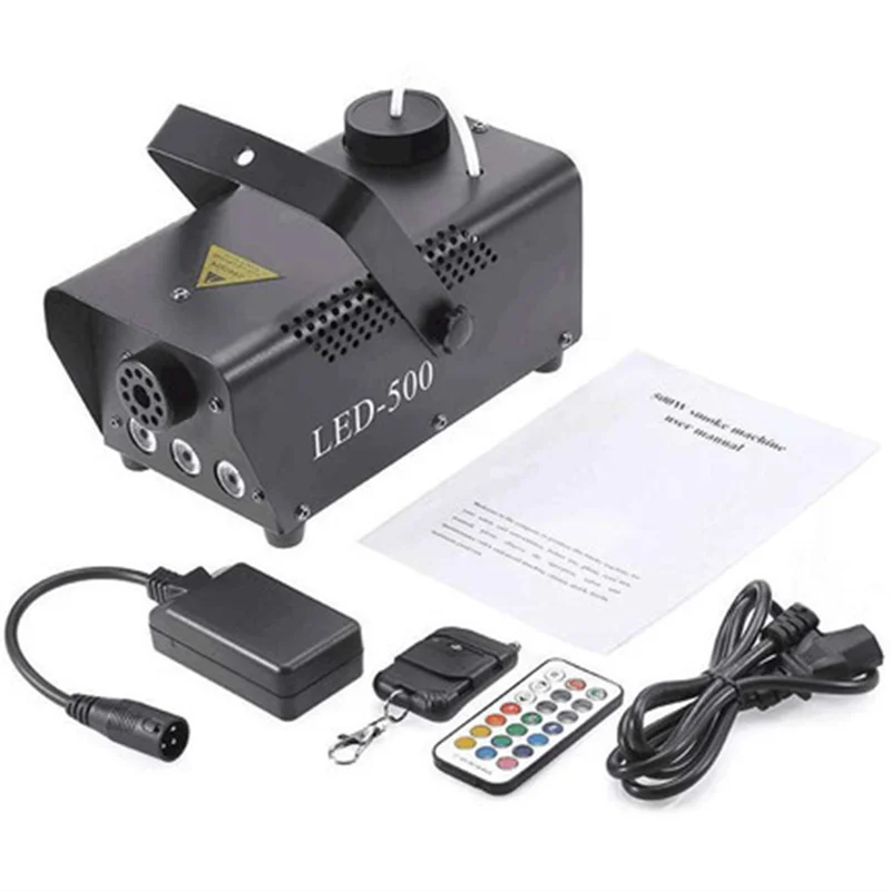 500W Remote Control Fog Machine & LED RGB 3in1 Effect Light Stage Show Led Smoke Machine Disco KTV DJ Party Club Bar Event Show