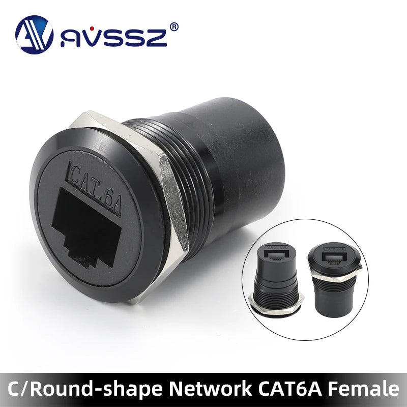 AVSSZ CAT6A CAT6 RJ45 Network Cable Connectors Metal Data Signal Adapter Computer Data Module Mounting Size 22m