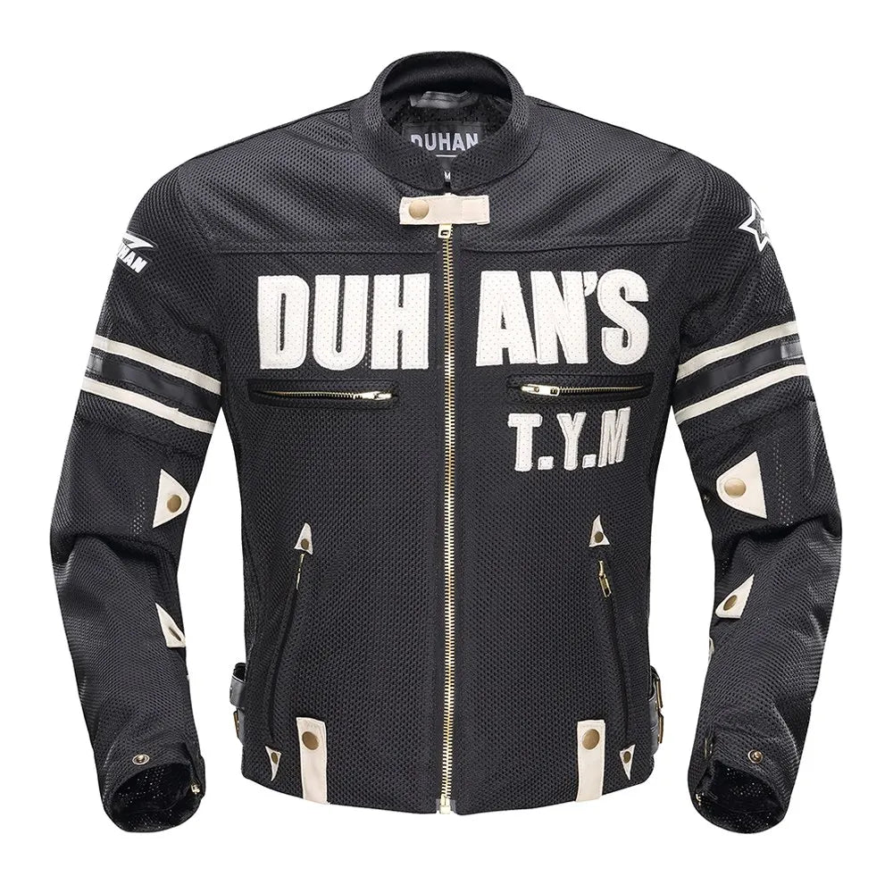 DUHAN Summer Motorcycle Jacket Man Riding Jacket + Motorcycle Pants Suit Breathable Mesh Jacket Moto Pants Suit 9 Style