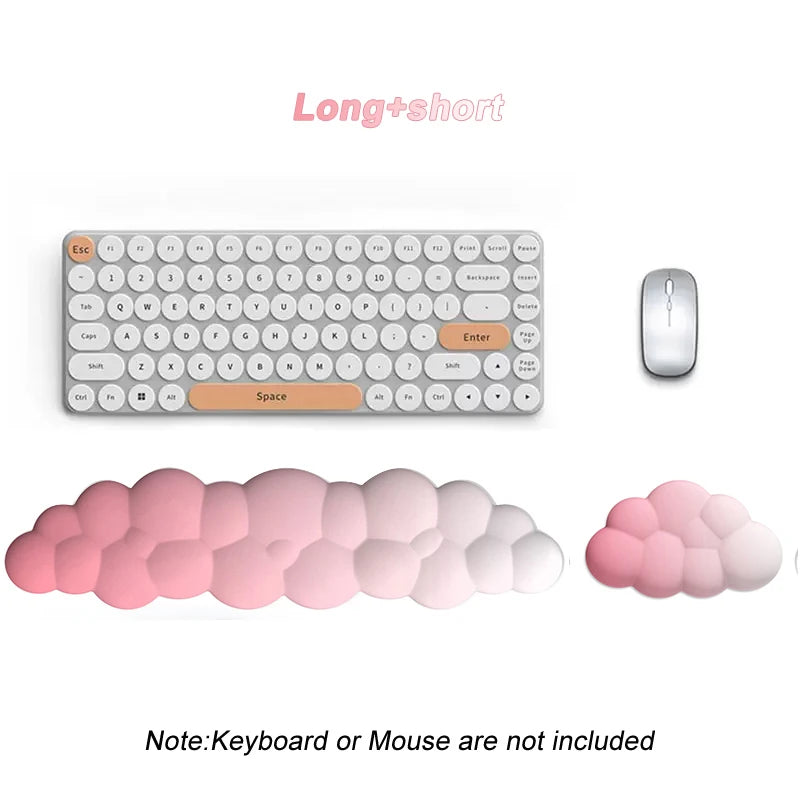 Cloud Gradient Gaming Keyboard Pad Wrist Pad Cloud Wrist Pad Mouse Pad Ergonomic Laika Foam Memory Non-Slip Support Office