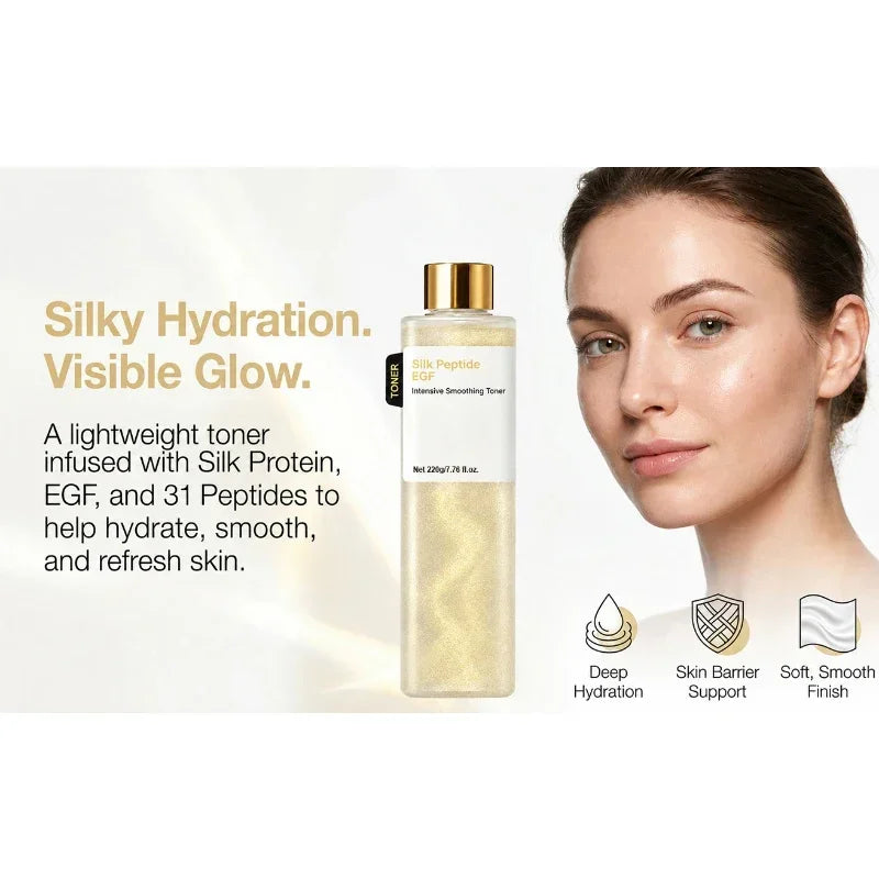 Silk Peptide & EGF Softening Toner Deeply Moisturizes Refreshing Texture Improves Rough Skin Softens Dull Liquid Korea Skincare