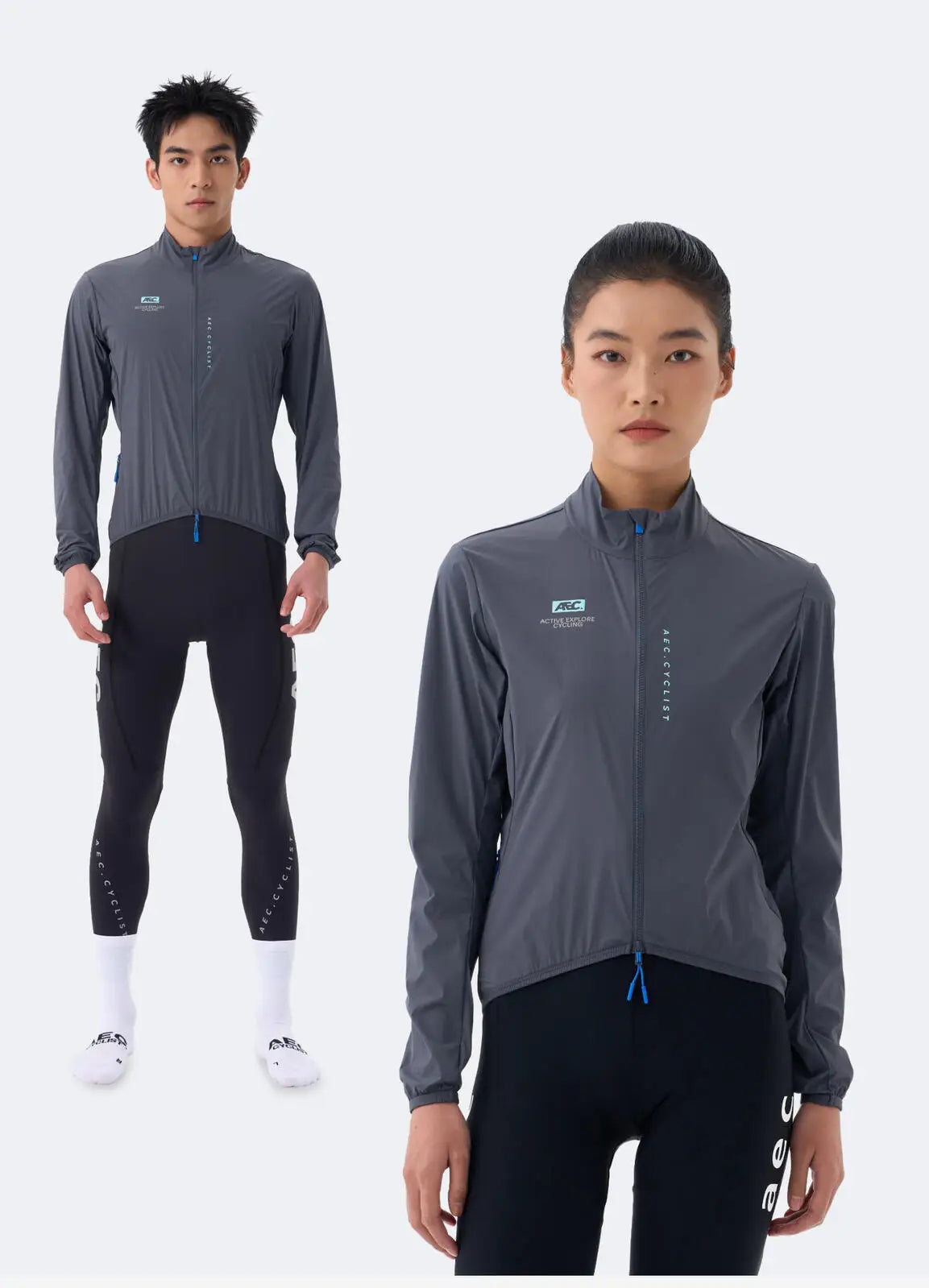 AEC.CYCLIST Windbreaker Cycling Jacket Men Women Ultra Light Quick Dry Cycling Jersey Breathable Bike Coats Zippered Side Pocket