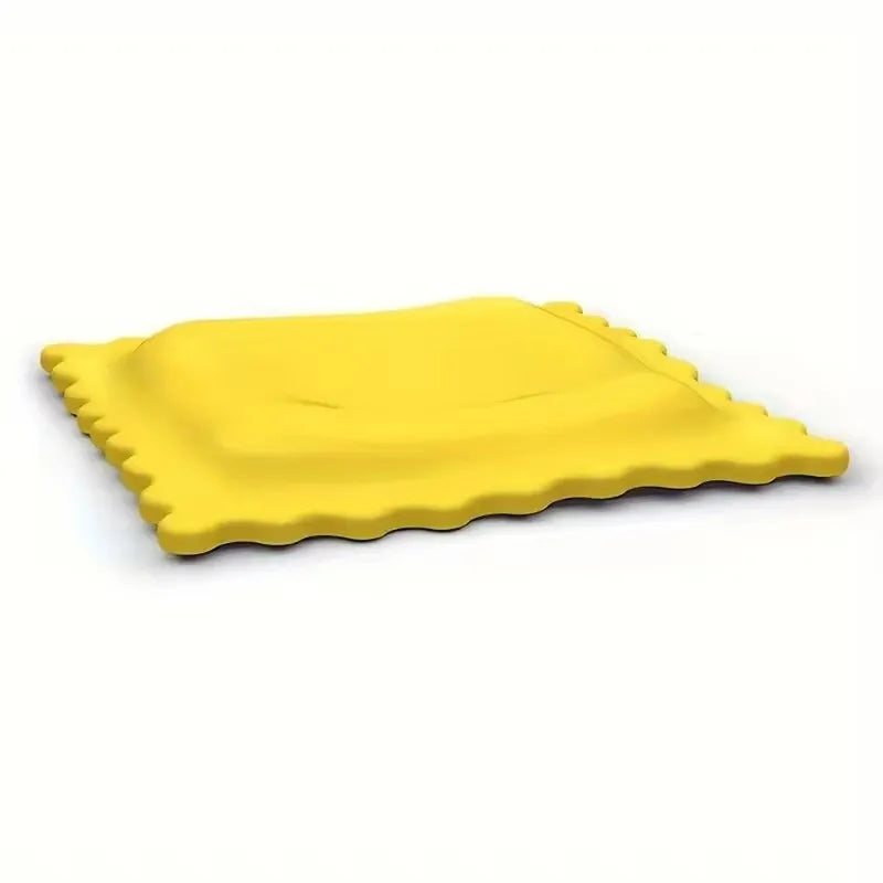 1pc Cartoon Biscuit-Shaped Soup Spoon Rest - Heat Insulating And Anti-Scalding Silicone Mat For Kitchen Gadgets
