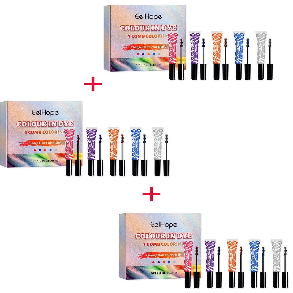 Temporary Hair Coloring Agent Kit Coverage Gray White Hairs Non‑irritating Evenly Bold Trendy Hairstyles Disposable Color Dyeing