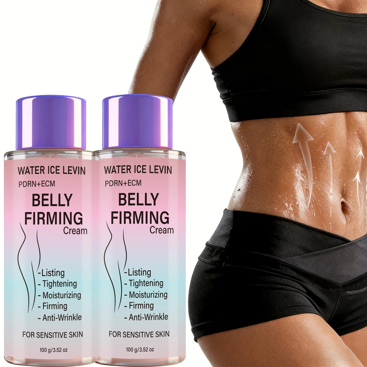 PDRN ECM Belly Firming Cream for Sensitive Skin, Collagen Hydrating Tightening Anti-Wrinkle Abdominal Care