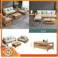 All Solid Wood Sofa and Nordic Living Room Coffee Table Combination for Modern Home Decor