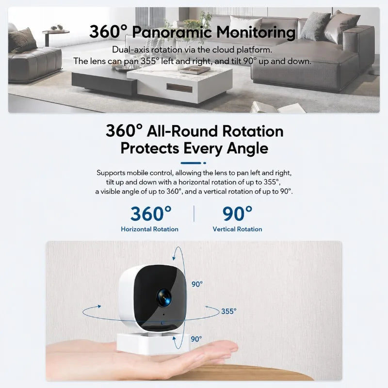 Mini Compact HD Wireless Surveillance Camera Mobile Remote Real-time View Indoor Safety Monitor Built-in Night Vision Motion
