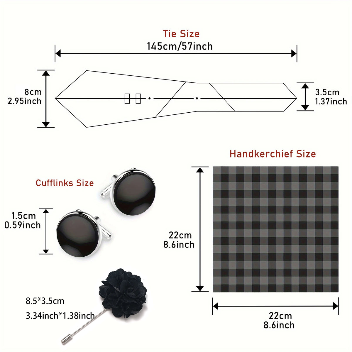 Hot Sale Luxury 8 Cm Blue Floral Ties Pocket Square Cufflinks Brooch Set For Man Suit Accessories Holiday Gift Fit Formal Party