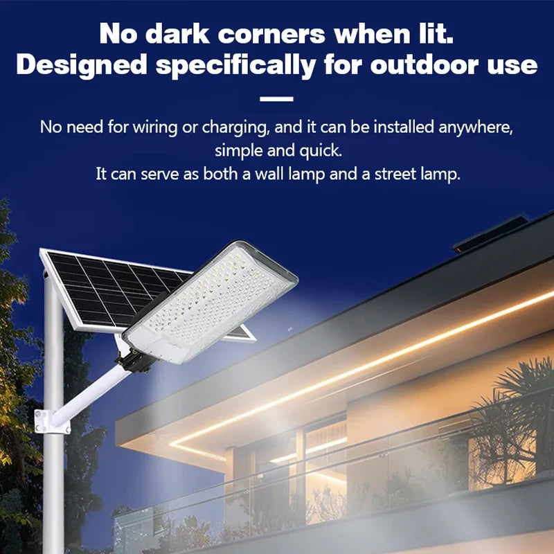 Ultra Bright Solar Lamps Solar Street Lights Outdoor Dusk to Dawn Solar Powered Flood Lamp for Garden/Parking-Lot/Yard/terrace