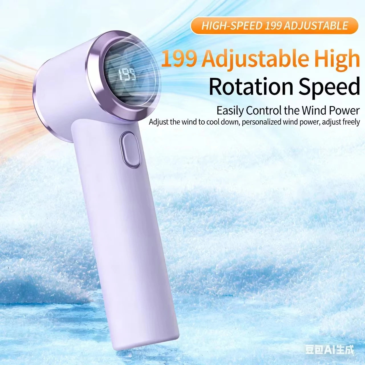 Powerful Mini Handheld Fan, Compact Portable Rechargeable Fan, High Speed Small Pocket Fan for Summer Travel Camping