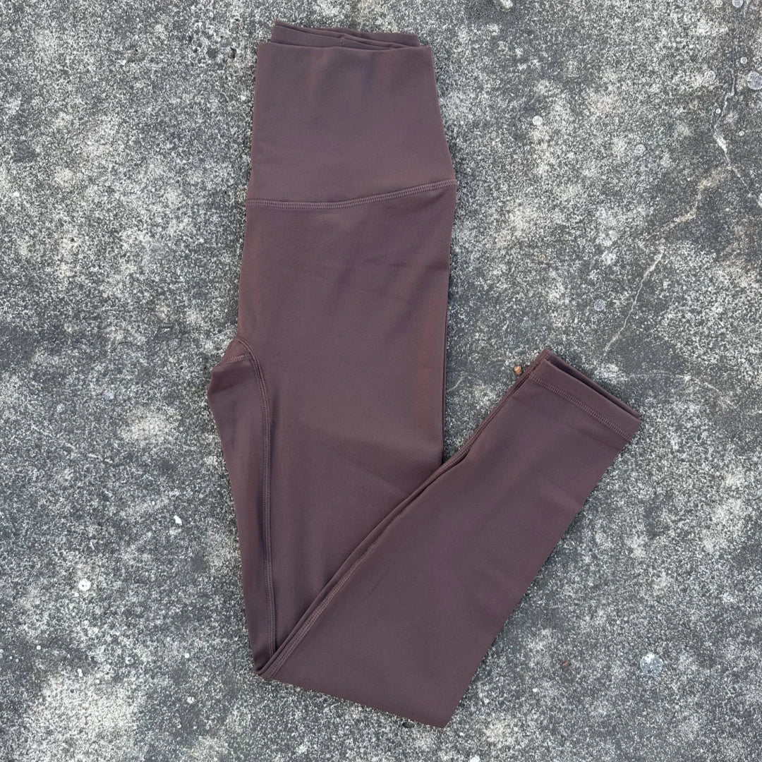 Solid Color Soft High Waist Yoga Legging Athletic Women Sport Pant Tight Butter Gym Fitness Workout Wear Training Compressible