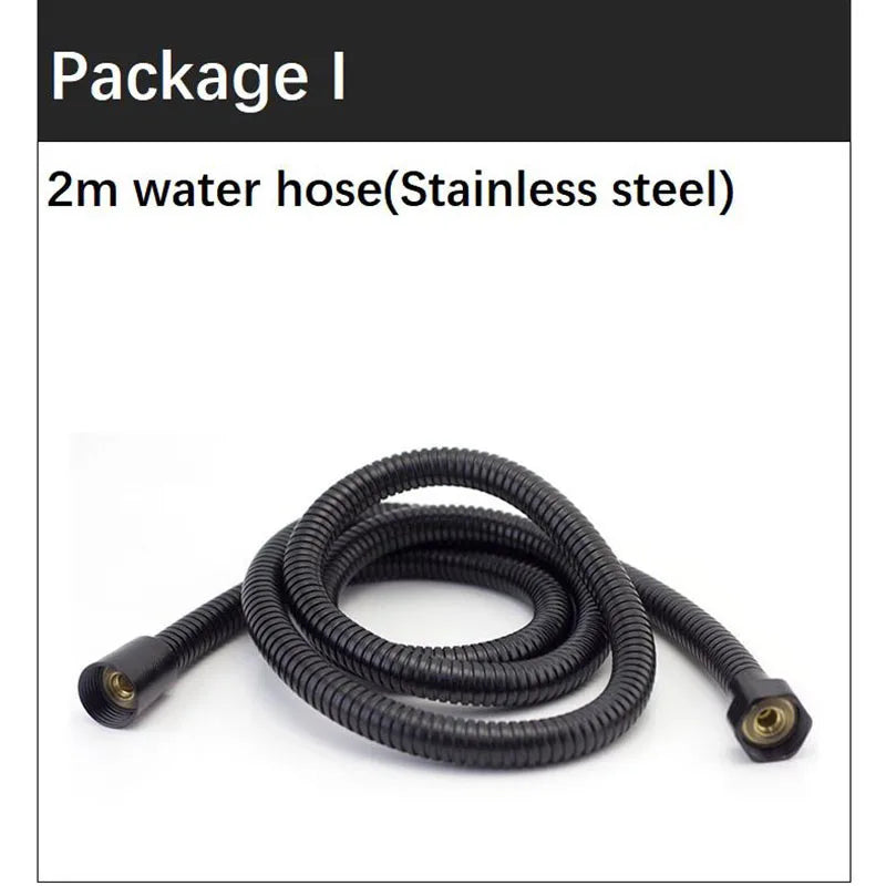Black Bathroom Toilet wash Bidet Faucet Spray Gun Sprayer shower head Anal self cleaning Handheld water tap valve hose holder t