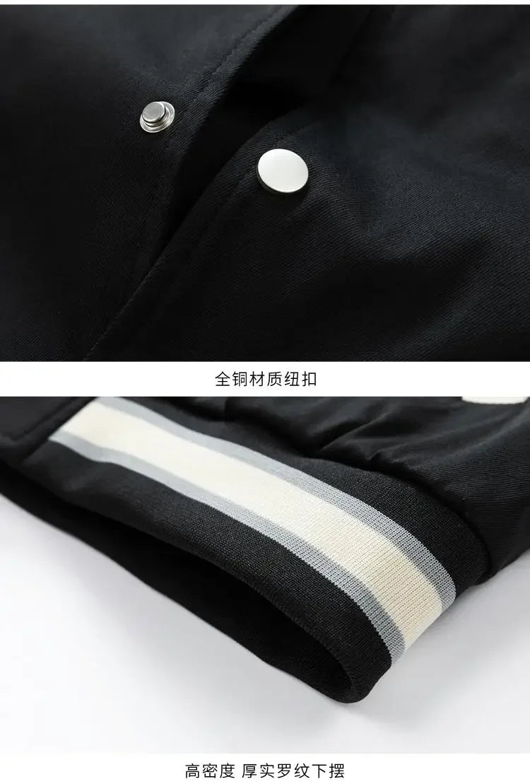 Plus Size 8XL 9XL 10XLMen Varsity Jackets Baseball Coat Stand Collar Long Sleeve Jackets Man Casual Outerwear Big Size Clothing